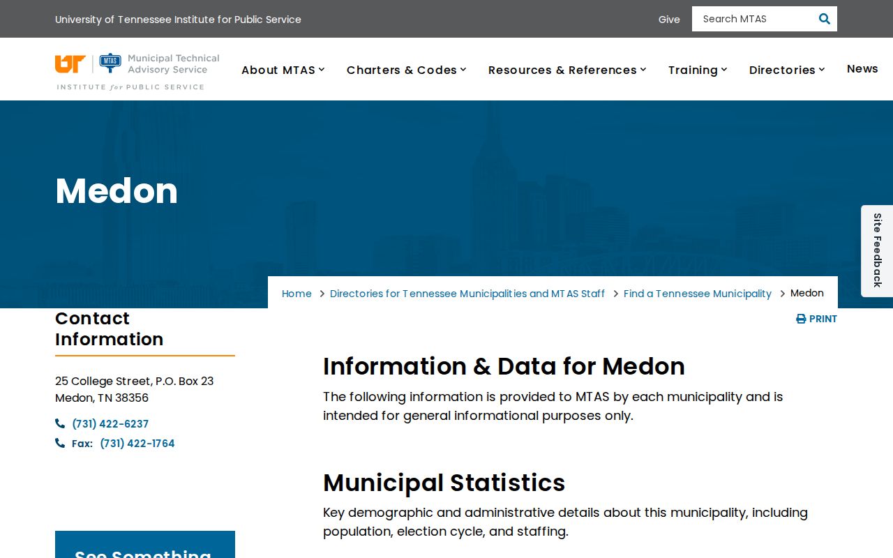 Medon recent arrests municipal contact and no separate police log