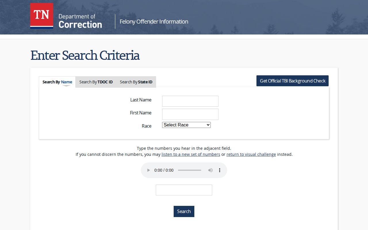 Tennessee FOIL Madison County offender record search